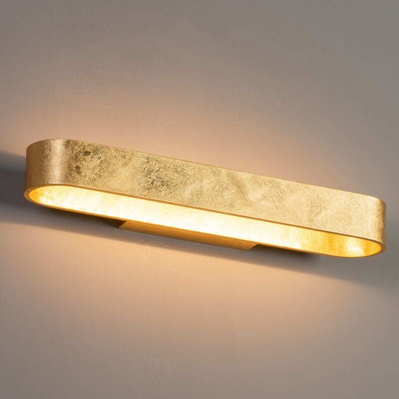 Led Gold Oval Aluminium Wandleuchte 43 cm - Dro
