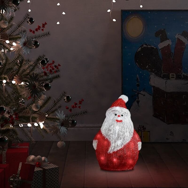 LED-Weihnachtsmann Acryl Indoor und Outdoor 28 cm Vidaxl
