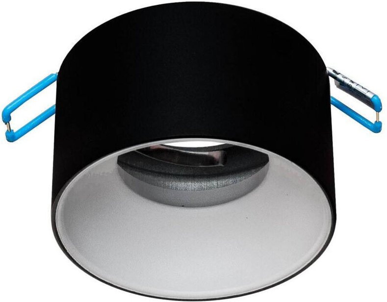 Trade Shop Traesio - Trade Shop - schwarz weiss runde spotlight-halterung einbau 70MM deckenleuchte led-lampen GU10 GU5....