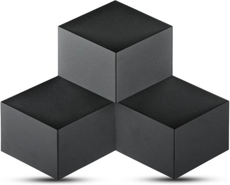 V-tac - 9W Led Wandleuchte IP20 schwarz Farbe VT-709 3000K