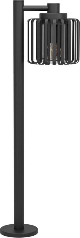 Eglo - Außen-Stehlampe Selinus, elegante Außenleuchte, Outdoor Stehleuchte aus Metall in Schwarz und Glas, Wegeleuchte m...