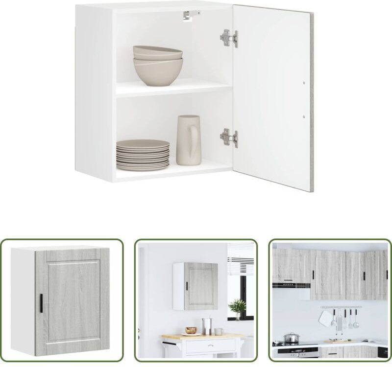 vidaXL Küchenmöbel - Küchen-Hängeschrank Porto Grau Sonoma Holzwerkstoff