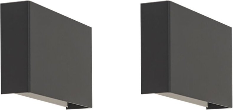 Thumbnail - 2er-Set moderne Wandleuchten schwarz - Otan