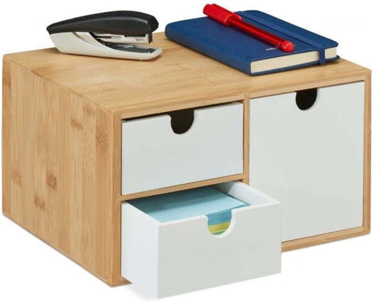 Schubladenbox aus bambus amp mdf 3 facher 88308