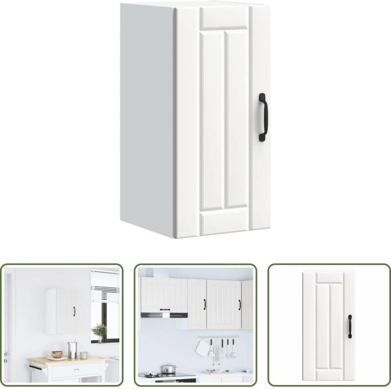 vidaXL Holzwerkstoff - Küchen-Hängeschrank Lucca Weiß Holzwerkstoff