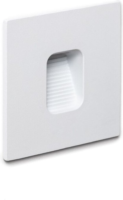 Efectoled - LED-Wandeinbauleuchte Aussen 2W Eckig Weiss Olite 4000K Neutralweiß