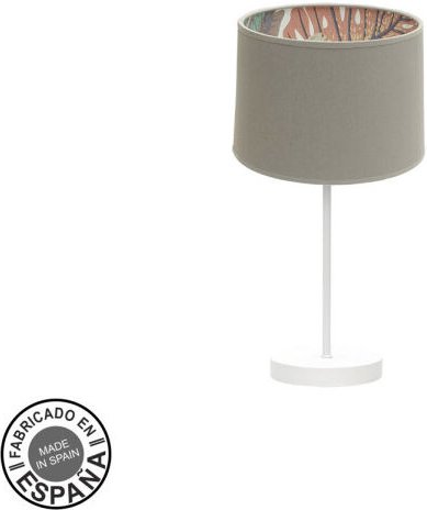 Kleine Tischleuchte tunez 1xe14 weiß/topo-print