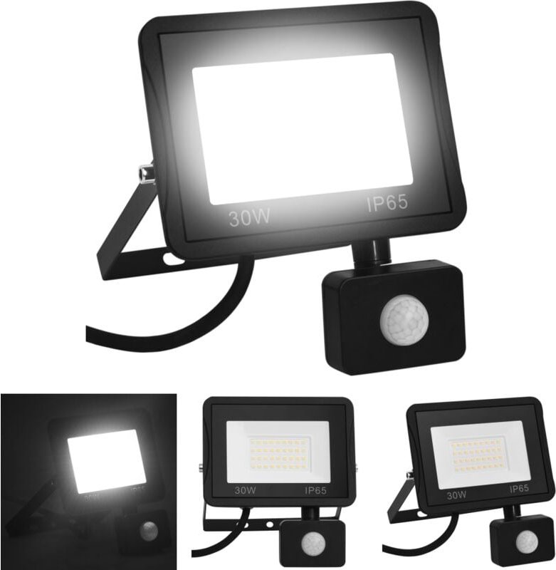 The Living Store LED-Fluter mit Sensor 30 W Kaltweiß - Flutlichter & Spotleuchten