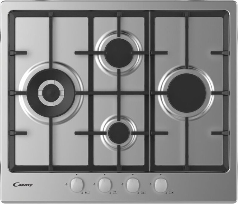 Candy Idea CHG6D4WX Edelstahl Integriert 60 cm Gaskochfeld 4 Zone(n)