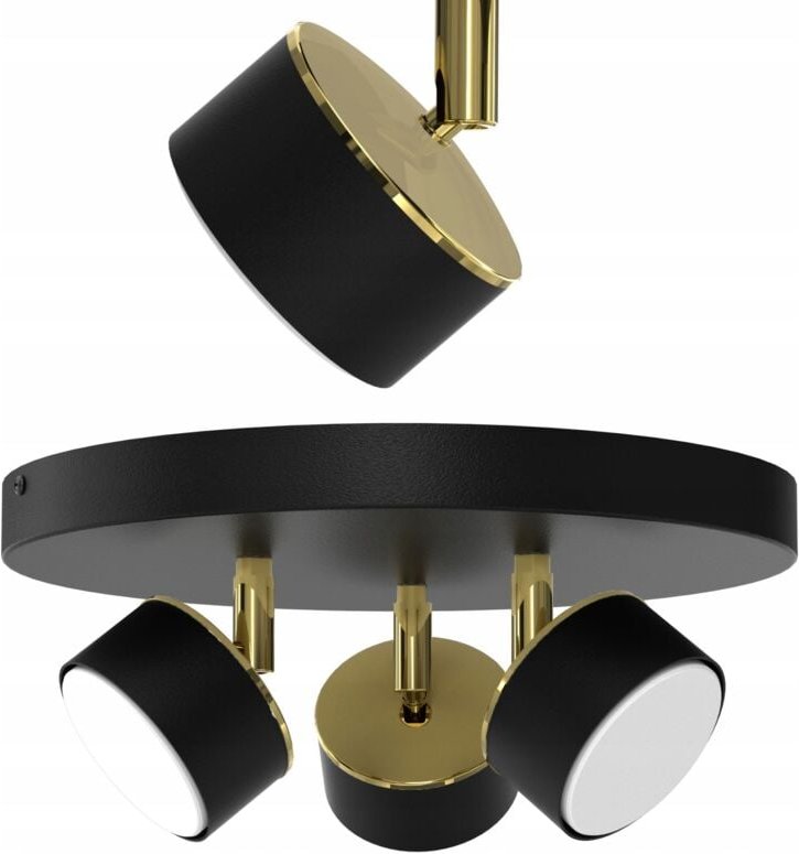 Deckenleuchte Deckenplafon Deckenspotlight Schwarz Gold Gx53 Polnisch Led Lampe