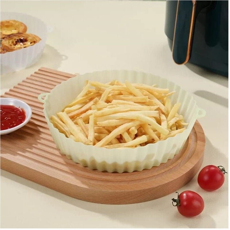 Trade Shop - SET 10PZ CESTINO IN SILICONE PER COTTURA FORNO FRIGGITRICE AD ARIA LAVAGGIO LAVASTOVIGLIE -