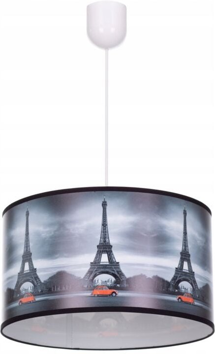 Deckenhängelampe, Lampenschirm, Aufdruck der Stadt Paris