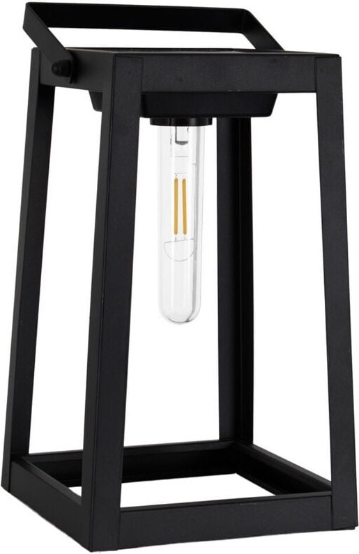 Naeve LUCIE LED Solar Tragbare Stehleuchte Schwarz Dämmerungssensor 3000-3500K IP44