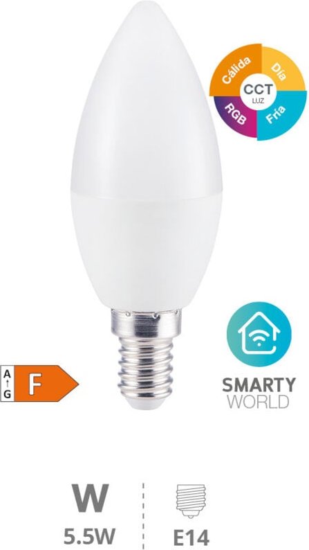 GSC - Intelligente LED-Kerzenlampe 5,5 w E14 rgb + ctt dimmbar