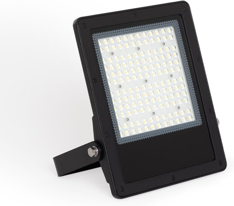 Efectoled - led Fluter 100W Dimmbar 0-10V 170 lm/W IP65 elegance Slim pro Schwarz 3000K Asymmetrisch 80ºx155º Warmweiß