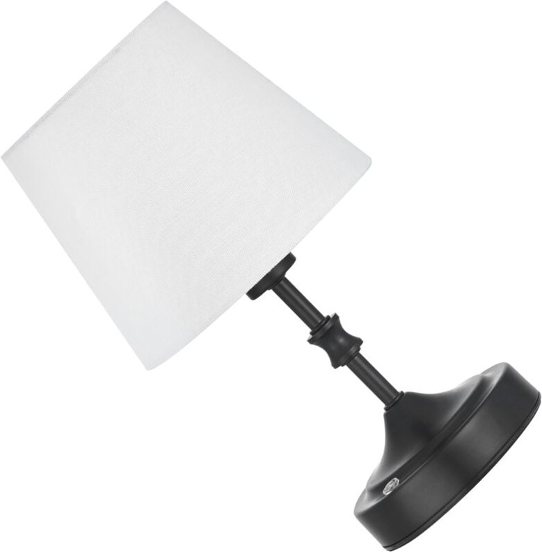 Thumbnail - Mophorn Kabellose Tischlampe mit Stoffschirm und integriertem 5200-mAh-Akku, kompakte dimmbare Schreibtischlampe (3 Hell...
