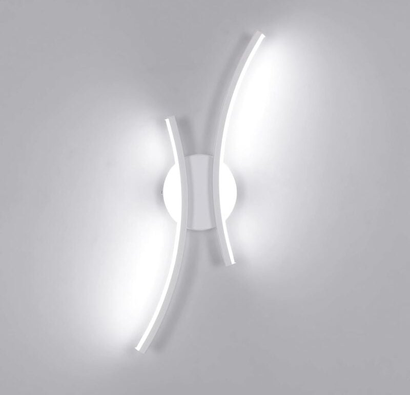 Comely - LED-Innenwandleuchte, 20 w, 2250 lm, moderne Schlafzimmer-Wandlampe, weiß, 44,5 cm, Aluminium-Design, kreative ...