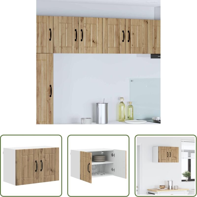 vidaXL Küchenmöbel - Küchenwandschrank Artisan-Eiche 60 x 31 x 40 cm Holzwerkstoff