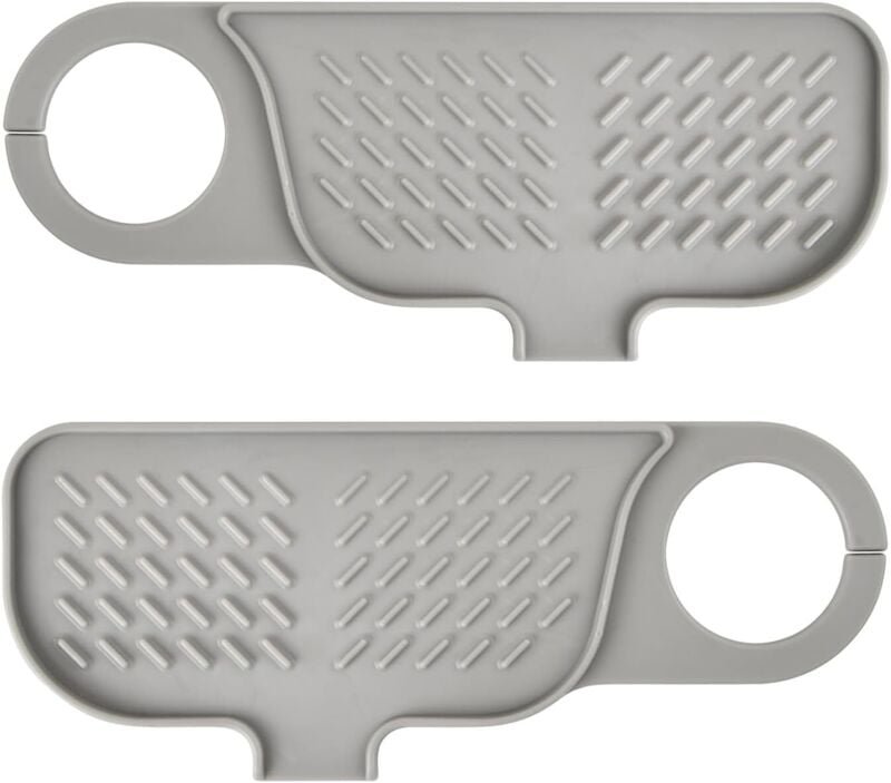 Abtropfmatte für Wasserhahn, Spülbeckenmatte, Tropfschale aus Patchwork für Wasserhahngriff, Küchenablaufmatte, Silikon-...