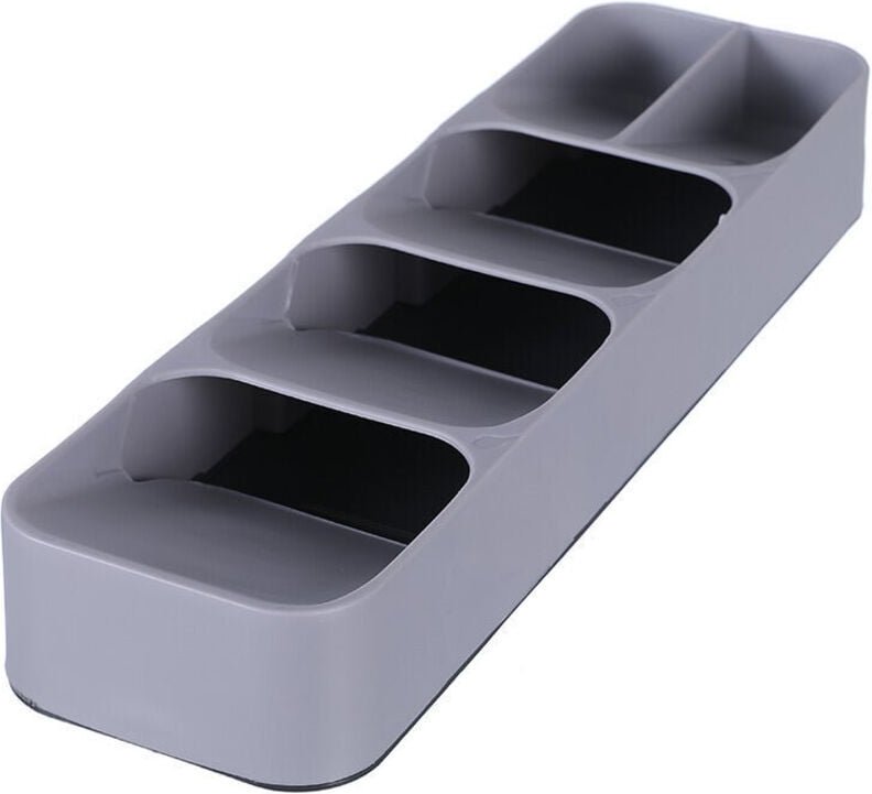 Shining House - Abgedeckter Organizer für Kompaktschublade, Schubladen-Organizer, Grau