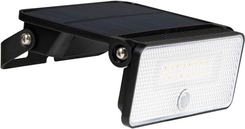 LED Solar Wandleuchte mit Sensor IP54 4000K 1000 Lumen Schwarz