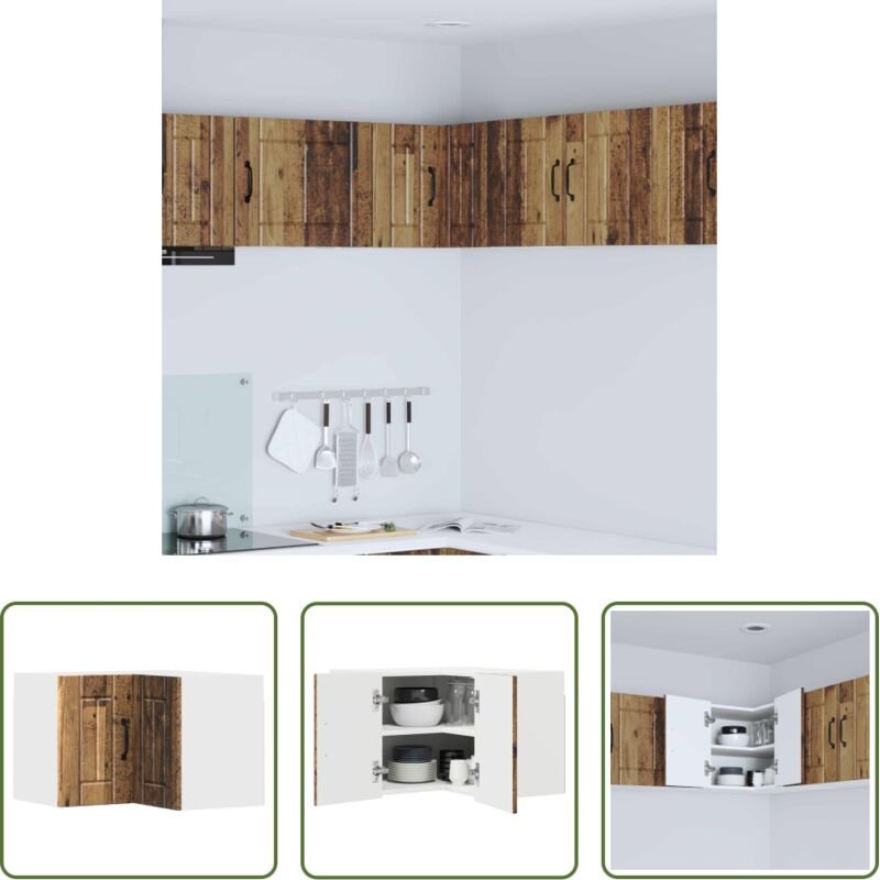 vidaXL Küchenschrank Holzwerkstoff - Küchenschrank Altholz 57 x 57 x 40 cm Holzwerkstoff