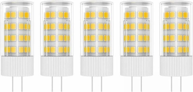 5X G4 LED Lampe 5W Birne Lampe 51 SMD 2835LEDs Warm Weiß 4500K LED Birne Entspricht 50W Halogen Lampe AC/DC 220V