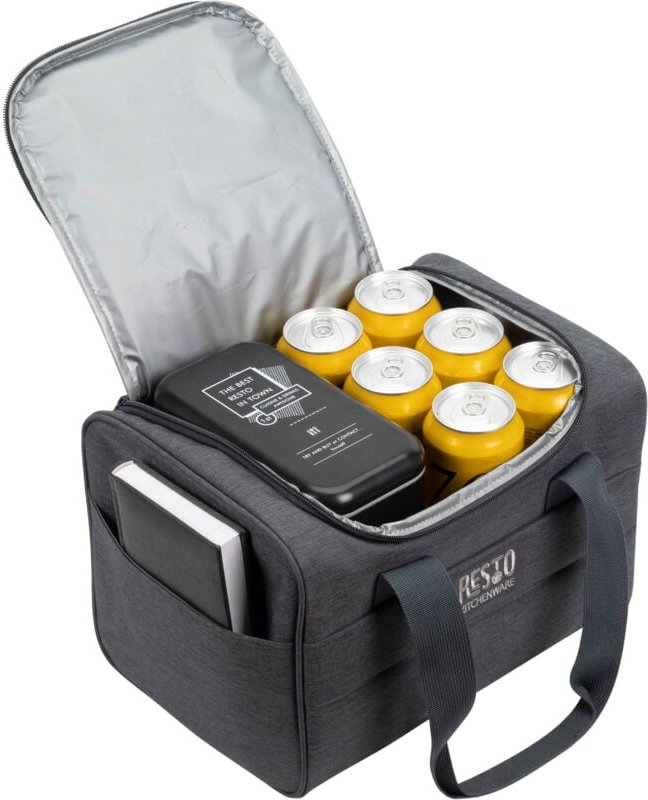 Resto - Kühltasche 14 l (grau, 220x220x300 mm, Picknick, Ausflug, wasserabweisend)