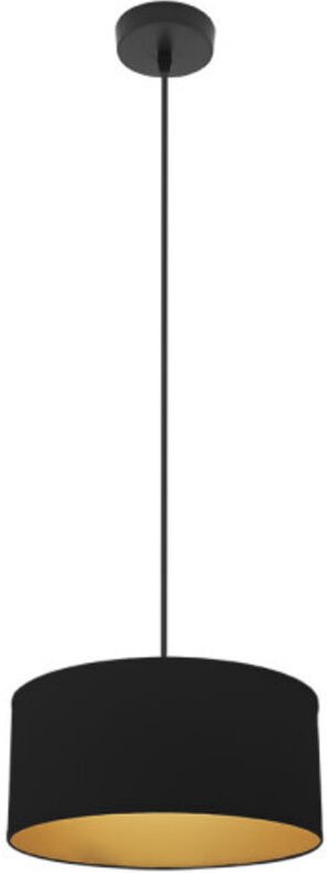 Anhänger anuska 1xe27 schwarz/schwarz-gold regx30x30 cm