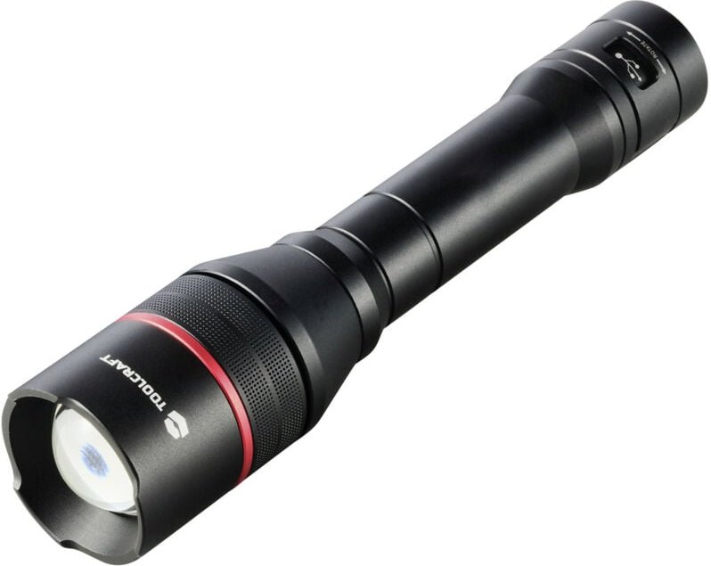 Handlampe verstellbar, mit USB-Schnittstelle, mit Stroboskopmodus akkubetrieben 3500 lm - Toolcraft