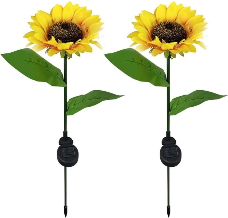 2er Set Solar Außenleuchten für Garten, Terrasse, Rasen, Weg