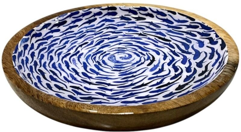 Dekorativer Fischteller aus Holz, ideal für die Küche, maritimes Design, langlebig und leicht, maritimes Dekor