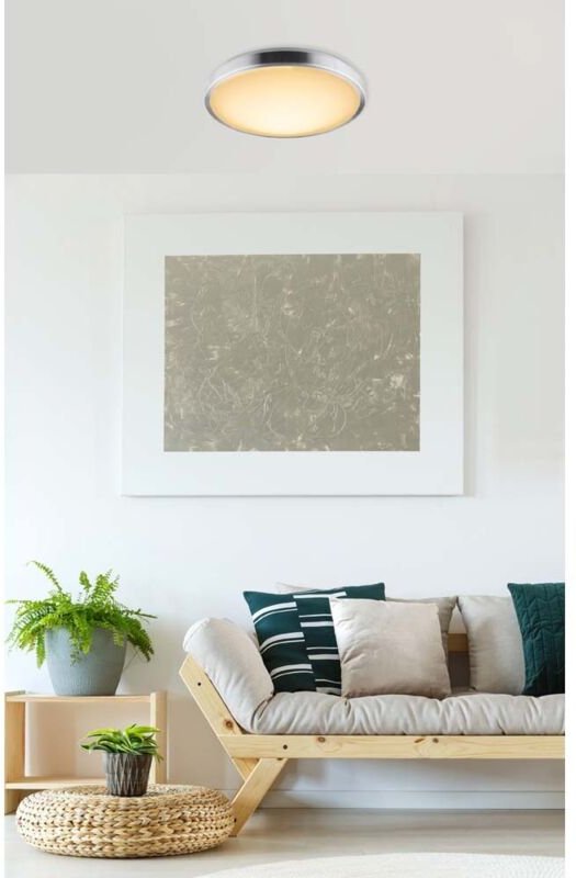 Deckenleuchte Deckenlampe Wohnzimmerlampe LED Aluminium weiß opal D 35 cm