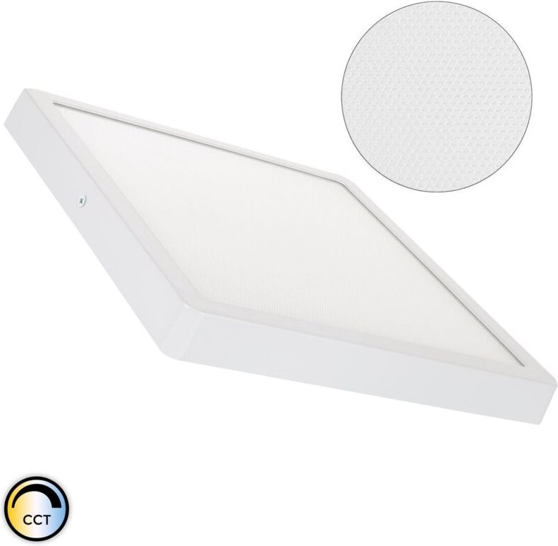 LED-Deckenleuchte 24W Eckig Superslim (CRI90) Microprismatisch CCT Wählbar (UGR17) 280x280 mm Wählbar (Warm-Neutral-Kalt...