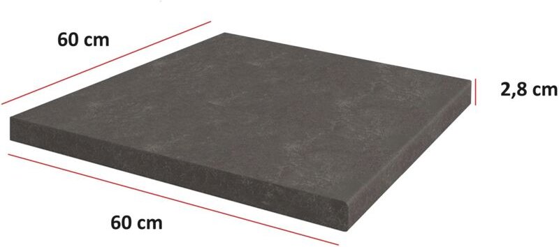 Thumbnail - Küchen Preisbombe - Küchen Arbeitsplatte Metallic Brown 60 cm 28 mm Bianca Grey Rose Küchenzeile