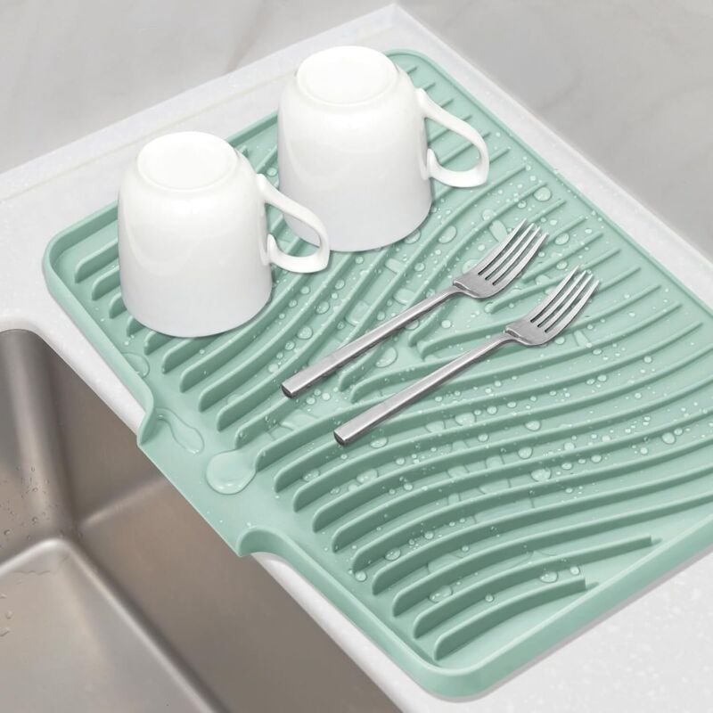 Küchenmatte aus Silikon, Abtropfmatte, grün