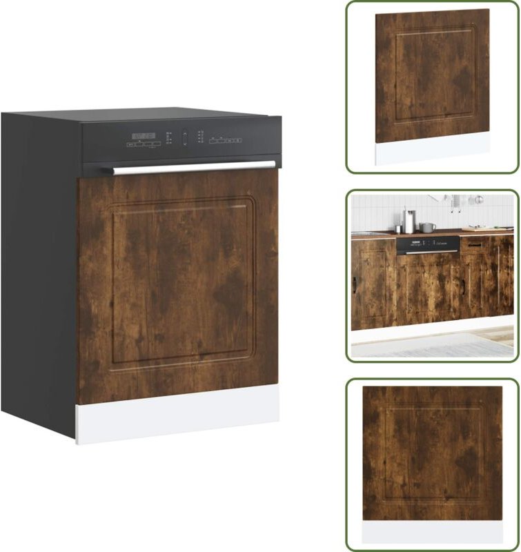 The Living Store Geschirrspülerblende Kalmar Räuchereiche 60x1,5x67 cm - Holzblende