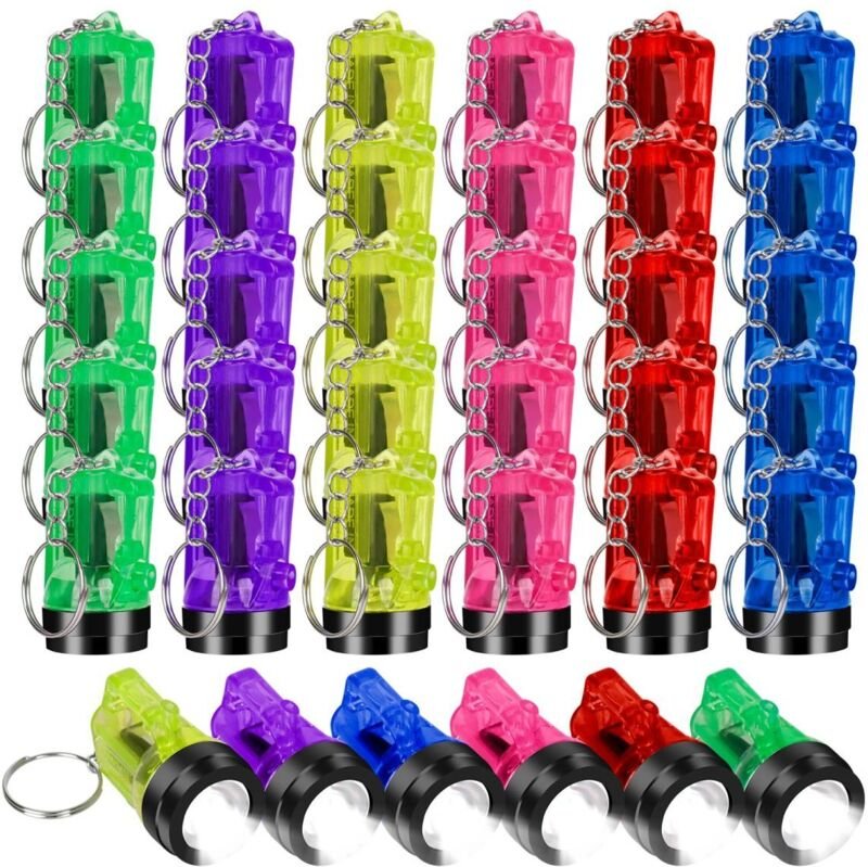 Mini-LED-Taschenlampen – Kompakt – Tragbar und robust – Mit Schlüsselanhänger – Lustiges und praktisches Geschenk – 30er...