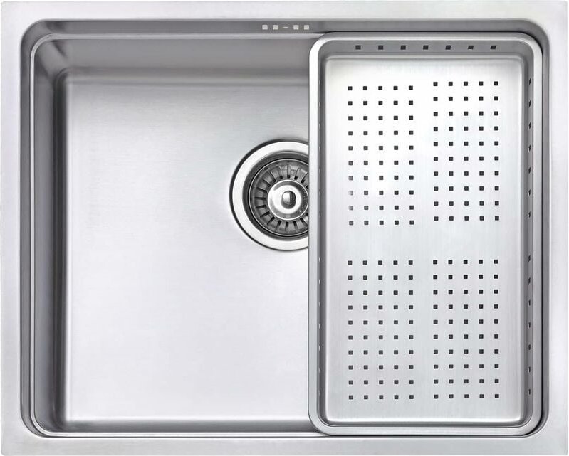 JASSFERRY Küchenspüle 1 Becken Unterbau-Küchenspüle, 540 x 440 mm Unterbauspüle aus Edelstahl mit Abfallsieb, Geschirrst...