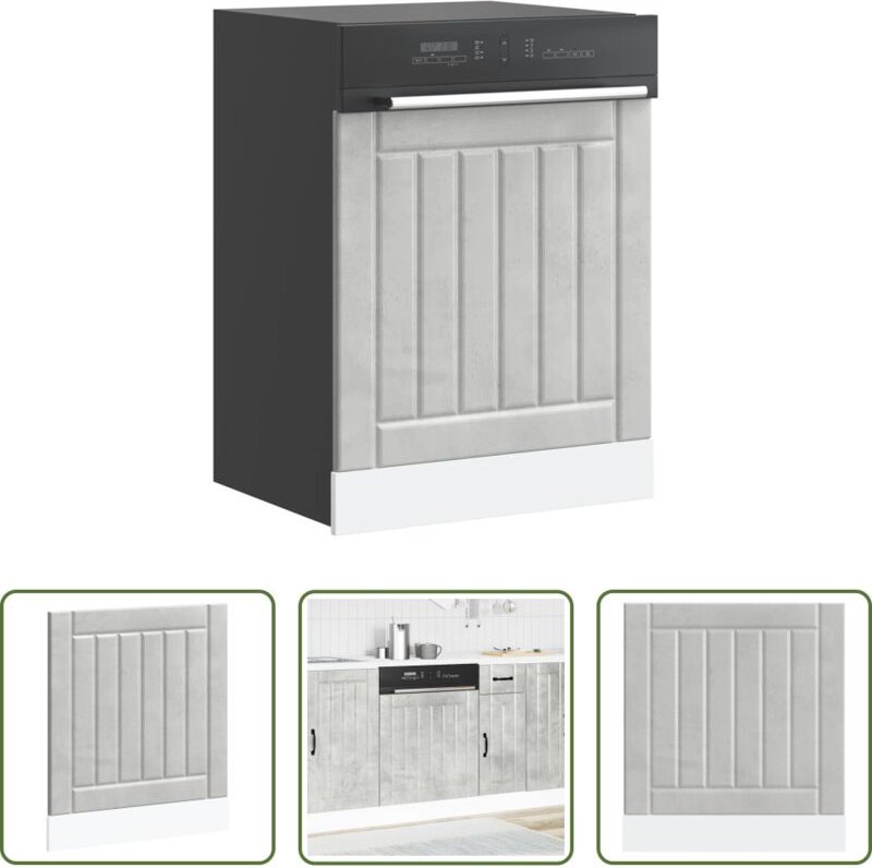 Spülmaschine Schutz - Geschirrspülerblende Lucca Betongrau Holzwerkstoff