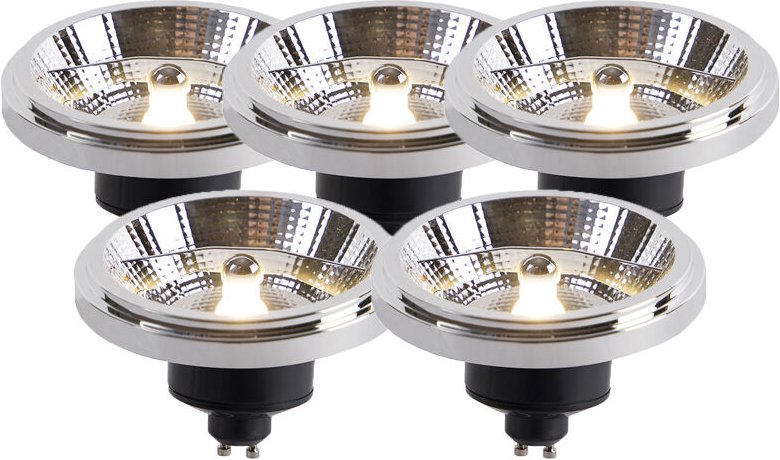 Luedd - Set mit 5 GU10 LED-Lampen AR111 11W 820 lm 3000K