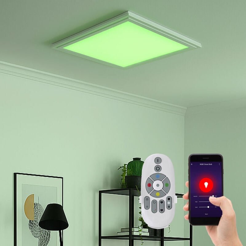 Deckenpanel Deckenleuchte Panel Smart Home App Sprachsteuerung Farbwechsel Dimmer, Alu, RGB LED 1x 16W 1x 2000lm 2700-65...