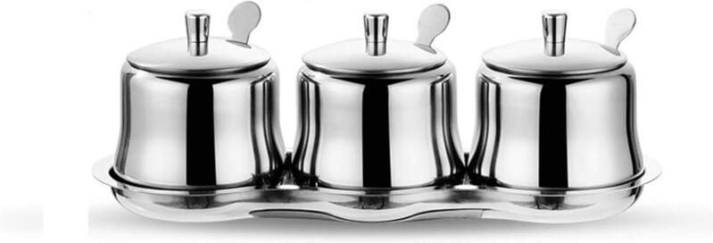 Ensemble de bocaux à épices, à sauces et à condiments en acier inoxydable 304 pour la cuisine