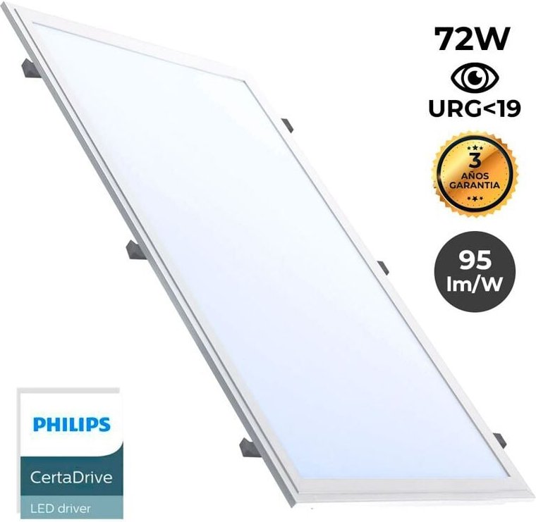 LED-Einbaupanel 1200X600mm Slim 72W PHILIPS DRIVER UGR19 mit