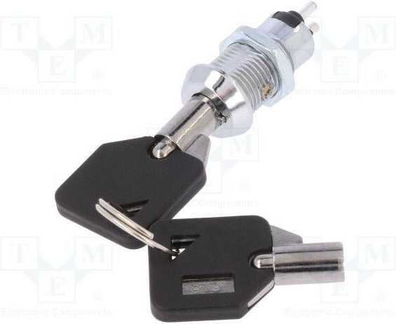 Schlüsselschalter mit Rückstellung auf or off-(on)