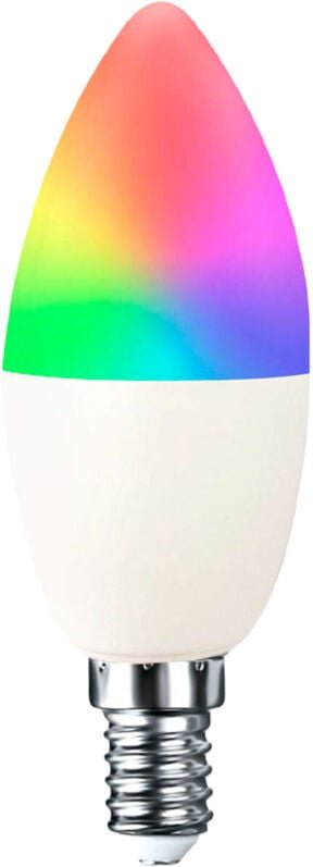 7hsevenon - Smart WiFi LED-Kerzenlampe E14, 5 w, entspricht 35 w, 450 lm, rgbww, dimmbar über Smartphone/App, 25000 h, 7...