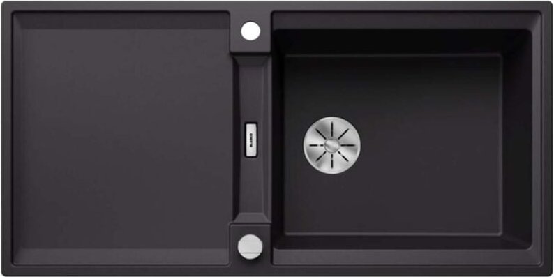 Blanco Adira - Silgranitspüle, 100x50 cm, mit Ablaufsteuerung und Zubehör, InFino, schwarz 527617
