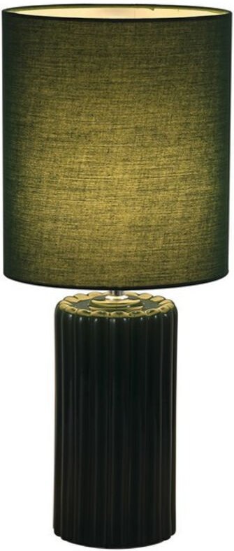 Searchlight Groove 1-flammige Tischlampe, Olivgrün mit passendem Schirm