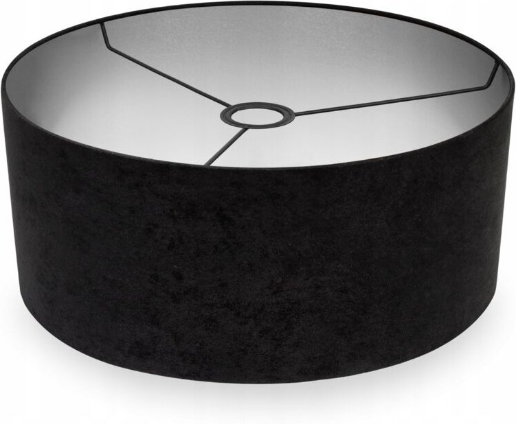 MODERNER LAMPENSCHIRM AUS SILBERNEM SAMT 44 cm