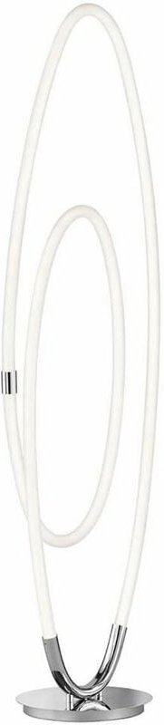 LED Stehleuchte dimmbar Modern Wohnzimmerleuchte stehend chrom Stehlampe geschwungen, Metall, 59W 6700Lm warmweiß, LxBxH...